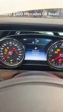 2017 Mercedes-Benz E3 hundred oil reset procedure #automobile #mercedes