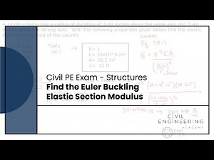 Structures - Find the Euler Buckling Elastic Section Modulus