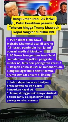 Putin kerahkan pesawat Teheran hingga Trump khawatir kapal tangker di b00m RRC #shortvideo #fypシ