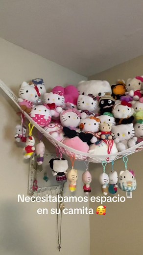 Creating Space on Her Hello Kitty Bed