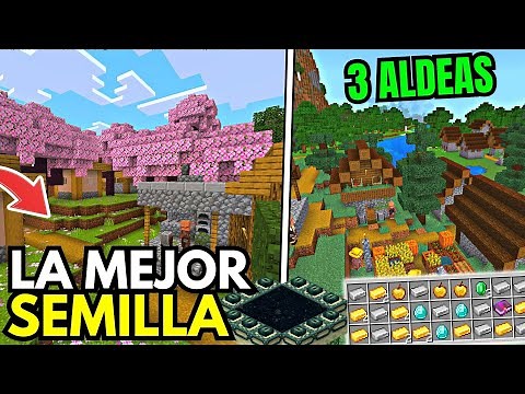 LA MEJOR SEMILLA PARA EMPEZAR EN MINECRAFT 1.20 BEDROCK - PE (cherry grove semillas)