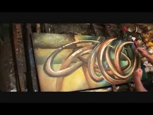 ABSTRACT PAINTING Demonstration Mix Lang art
