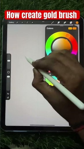 How to create gold brush in procreate in digital jewellery design #digitaljewels #design