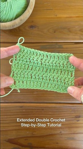Extended Double Crochet Stitch 🧶 | Easy Crochet Tutorial for Beginners