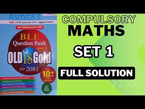 Class 8 Math Set 1 Asmita ble Book 2081 Solution | Math Model Question Solution Class 8