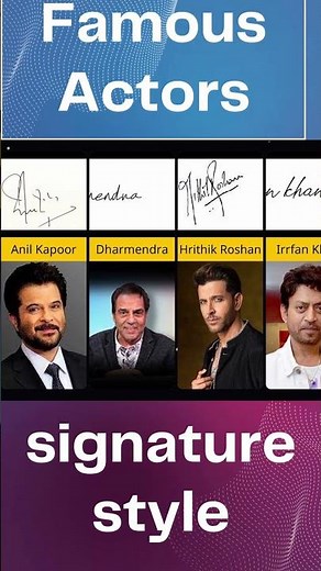 Most Famous Actors signature style