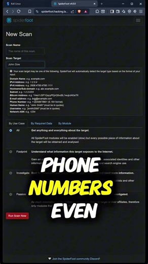 Spiderfoot for Ethical Hackers & OSINT