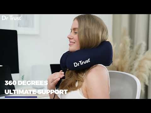 Dr Trust USA Neck Pillow for Travelling Orthopedic Memory Foam Travel Airplane Head Rest Support 358