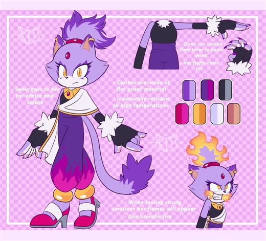 Blaze the Cat Fan Art for My AU