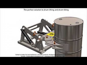 Hydraulic Drum Gripper Design For Forklift | Material Handling System | #innovation ,#solidworks