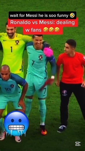 CR7 calm moment 🥶 vs MESSI angry moment😬 ☠️🔥 #viral #messi #cr7