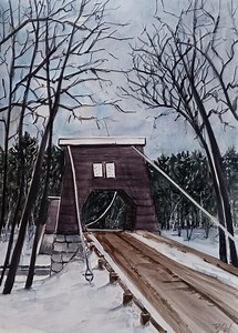 Wire Bridge Watercolor - Etsy