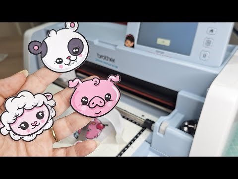 How to cut stickers with the ScanNCut SDX225 using the beige blade and a half-cut technique.