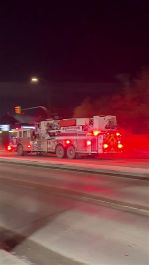 Saskatoon fire department responding to a unknown call