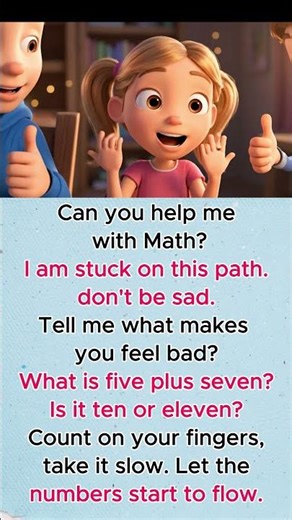 Brother Helps Sister with Homework ❤️Cute Math Song #Animation