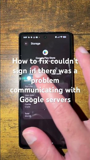 How to fix couldn't sign in there was a problem communicating with Google servers