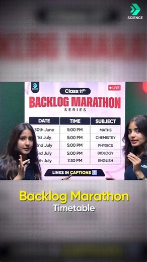 Class 11th BACKLOG MARATHON Starts From 30th June