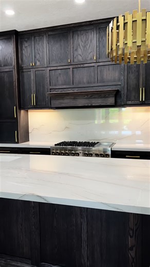 Some white oak stained with intense black from @Rubio Monocoat USA is just 👌😍 • Finished this kitchen remodel with some custom cabinets stained fir a dramatic look • Some of the benefits we love about Rubio is the ability to match existing Rubio stains and the no “overlapping” which means you can be confident to touch up any portion of your project • Whats your go to stain? • #craftedkitchens #texascabinetry #rubiomonocoat #blackstain #customcabinets #kitchenremodel #houston #katytx