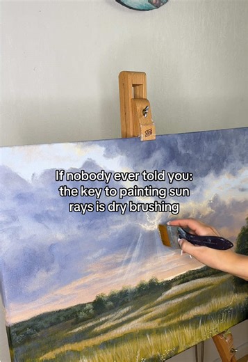 Master Sun Ray Painting with Dry Brushing