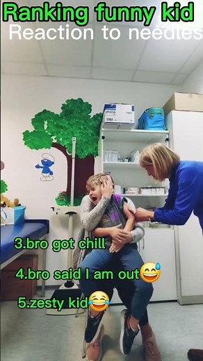 Ranking funny kids reaction to needles