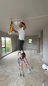 70K views · 342 reactions | How to work hands-free at height without scaffolding. | CEILING HACK. #videosaur #construction #ceiling #site #scaffolding #lifehacks | Design + Build powered by designosaur | Facebook