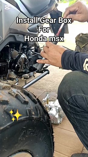 4.9K reactions · 128 shares | #install_gear_box_for_honda_msx #ติดตั้งเกียร์ฝากฮอนด้าmsx | Kruy Koy | Facebook