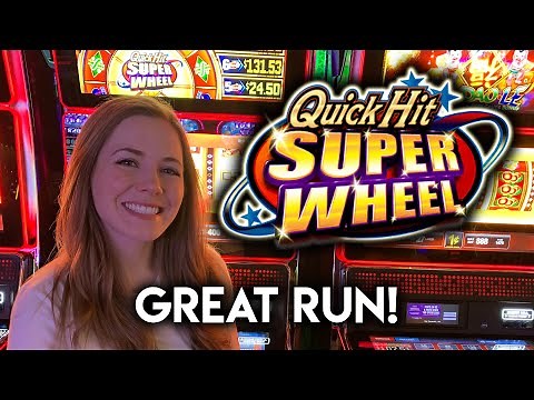 Great Run on Quick Hit Super Wheel Slot Machine! Quick Hits + BONUS!!