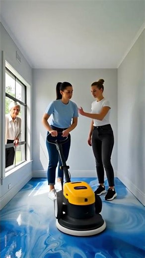 THIS Blue FLOOR IS ABSOLUTELY INSAN 🫨💜 Stunning blue Epoxy Transformation!