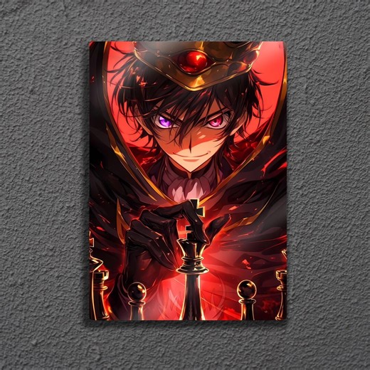 Lelouch Vi Britannia Metal Wall Art, Code Geass Anime Poster Print, Otaku Gift - Etsy