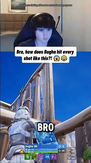 Bro, how does Bugha hit every shot like this?! 😱😂 #bugha #fortnite
