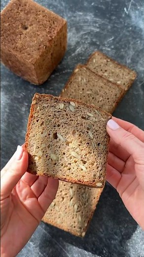 Danish rye bread can become one of your favorites 🌾💖#recipe is in description #fromscratch