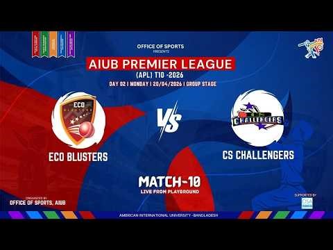 LIVE I APL-2026 I ECO BLUSTERS VS CS CHALLENGERS I MATCH 10 I GROUP STAGE I DAY 2 I