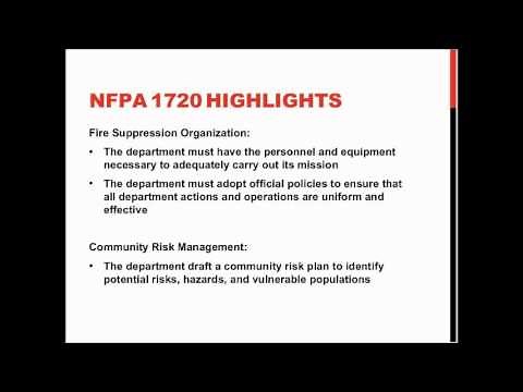 NFPA Standard Snapshot: 1720
