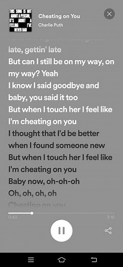 Cheating on You Lyrics - Charlie Puth