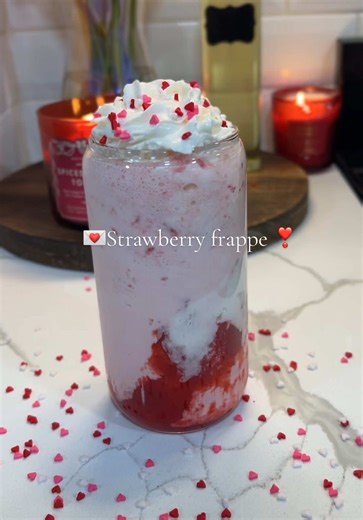 Delicious Strawberry Frappe Recipe for Valentine's Day