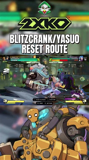 Blitz/Yasuo Reset Route | 2XKO Gameplay #2xko #leagueoflegends #gaming #blitzcrank #yasuo #foryou