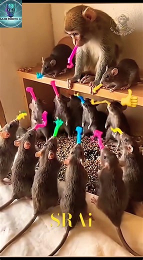 monkey fun anf rat #asmr #animals #comedy #shortvideo