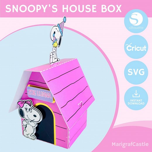 Snoopy's House Template: DIY Cutting File (SVG, PDF, Studio) - Etsy
