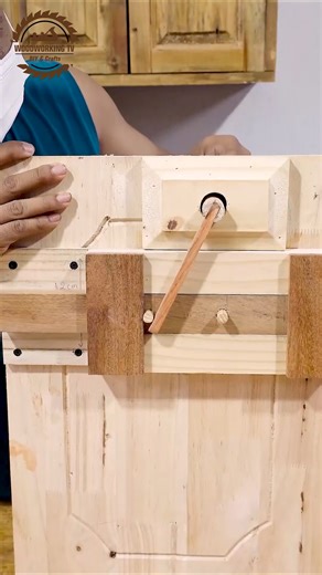 DIY Wooden House Door Lock #woodworking #handmade #design #art #interiordesign #nature #woodwork #homedecor #furniture #home #woodart #architecture #woodworker #interior #diy #decor #wooddesign #photography #love #forest #decoration #legno #tree #wooden #holz #woodcraft #madera #carpentry #instagood | Woodworking TV