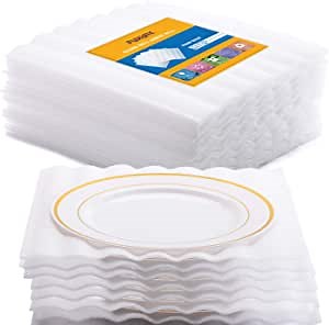 Fuxury Thicker Cushion Packing Foam Wrap Sheets 50 Pack 12" x 12", 1/8" Thick, Packing Materials for dishes, glassware and moving boxes, Moving Supplies, Packing Supplies, Shipping Supplies