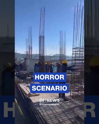 Dramatic footage of construction crew during Colombia earthquake