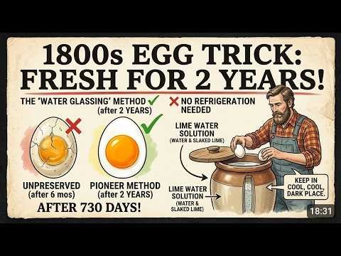 The 1800s Pioneer Trick to Keep Eggs Fresh for 2 Years (No Fridge!)