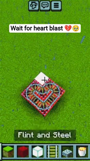 I Made a Heart with TNT and Broke It💥 #minecraft #hearttouching #heartbroken #minecraftbuild #heart