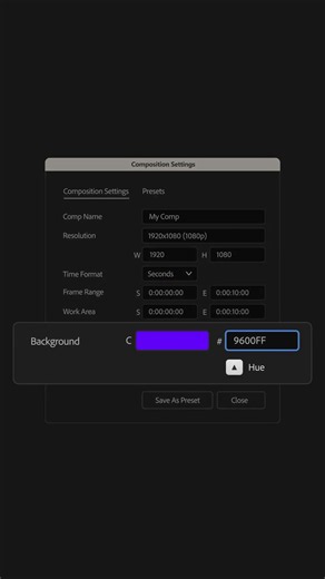 After Effects' Composition Settings Never Changed. So We Rebuilt It.