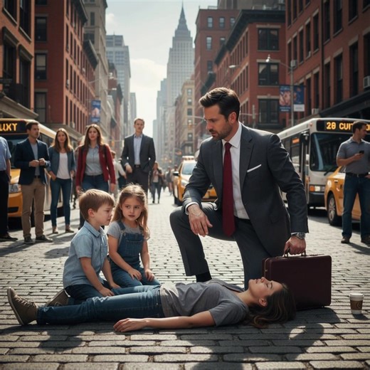 A Homeless Mother Collapsed on the Sidewalk with Her Twins—Then a Billionaire Stopped, and What Happened Next Shocked Everyone The late afternoon sun scorched Dallas, baking the streets as cars zipped past, windows rolled up, drivers lost in their own worlds. Few noticed—or perhaps no one wanted to notice—a young mother faltering along the sidewalk, her worn tote bag swinging at her side, two toddlers clinging to her hands. Her name was Maya Thompson. At thirty-two, she had no home, no family to