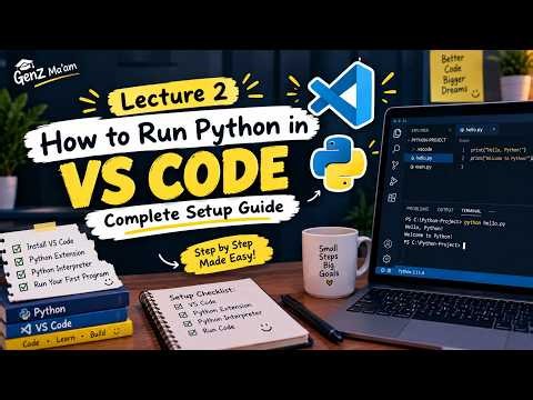 Lecture 2 | How to Run Python in VS Code | Complete Python Setup Guide for Beginners | GenZ Ma'am