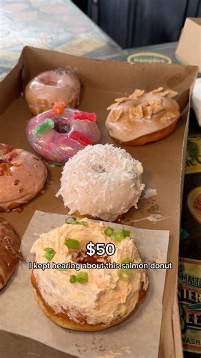 Everything I ate at a viral donut shop in Alaska! #foodie #reels #eating #alaska #donuts | KarissaEats