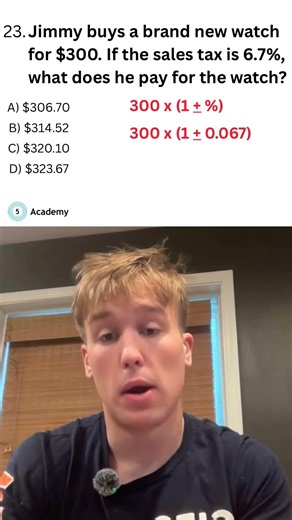 ACT MATH PERCENT PROBLEM #act #math #tax #sat #quickmath #study