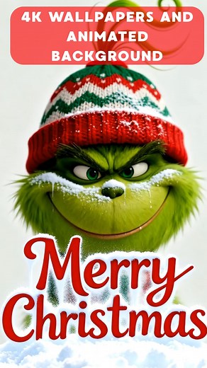 Grinch Animated 4K Wallpapers & Static Christmas Backgrounds | Fun Holiday Phone Set 6s Video   4K JPG - Etsy