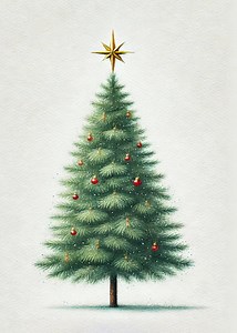 Whimsical Watercolour Christmas Tree Images, Christmas Tree Clipart, Xmas Tree, Xmas Tree Images, JPG Images, Christmas Theme - Etsy